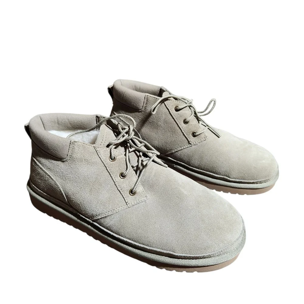 UGG Chukka Boots Men's Beige Suede Lace Up Size 12